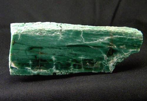 Rarely, specimens of chromium rich wood are found, such as this green wood