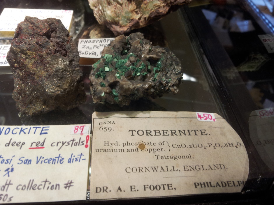 Torbernite from Cornwall, England