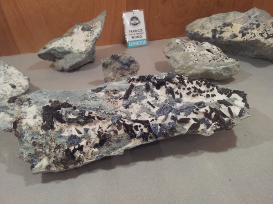 Benitoite and Neptunite Specimens on Display