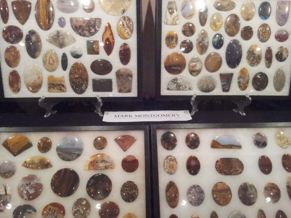 Cabochons on Display by Mark Montgomery at the 2014 Castro Valley Show