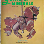 Cover of Gems and Minerals, August 1967 with a stone horse on the cover.