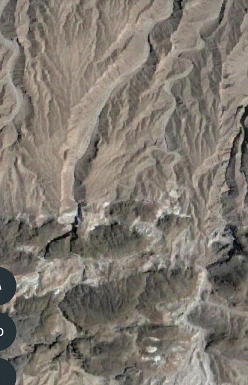 Satellite view of Pyramid Canyon