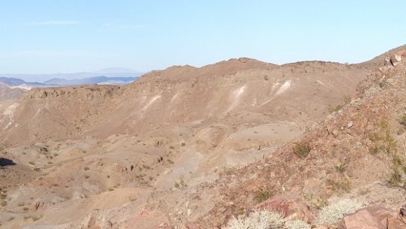 The white areas in the distance are all prospects for Fluorite. The deposit spans nearly a mile in distance.