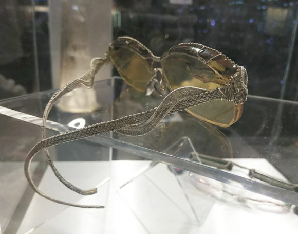 Sunglasses made with Amber Lenses and Wire Wrap Arms