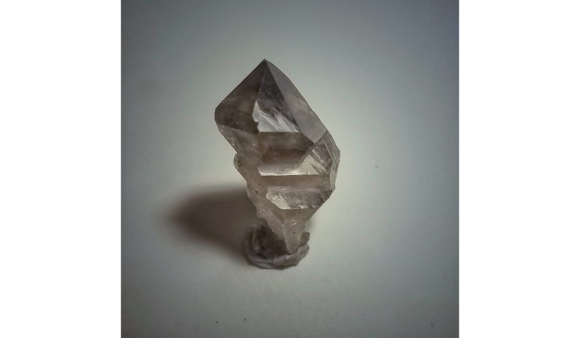 Two beautiful smoky quartz crystals the author found in the Hudson Valley. The author used the techniques and tools in this article to find and collect these beautiful quartzes