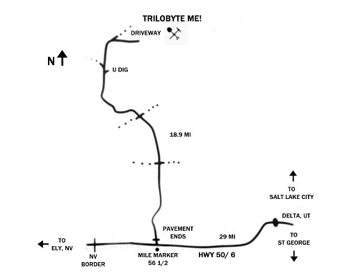 Map to Trilobite Me Quarry