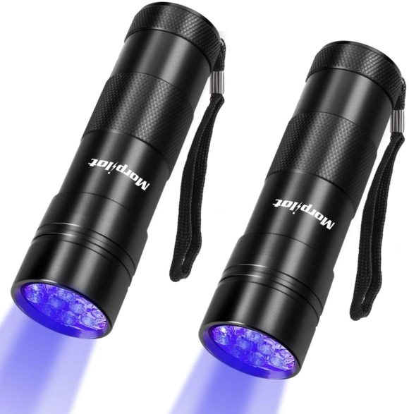 This photo shows two LW UV lights for collecting ruby crystals for sale on amazon