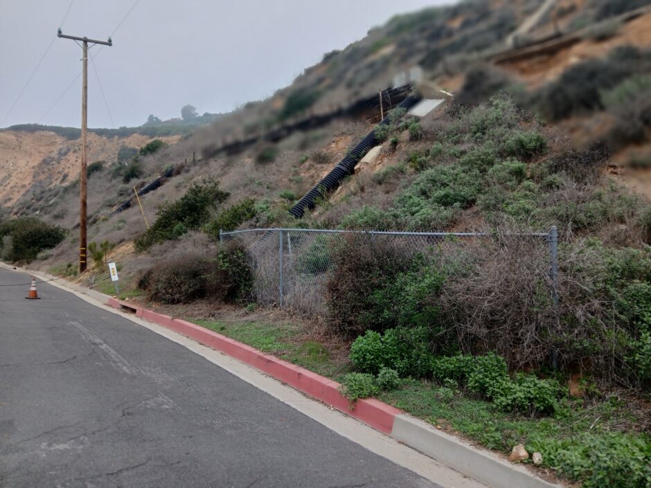 Just past the fencing, the walls of the quarry contain and erode down veins of the mineral Dolomite.  