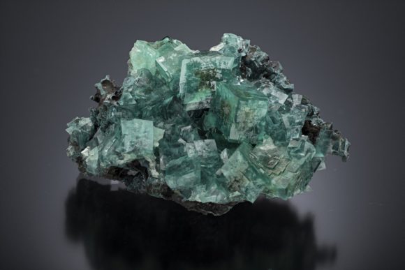 Smithsonite does not form nice crystals, usually botryodial masses. This one, from Tsumeb Namibia is crystallized with big individual crystals